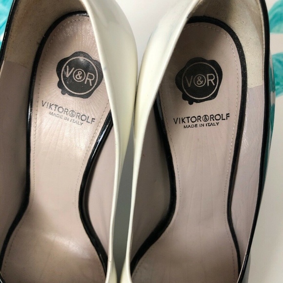 VIkTOR ROLF Harlequin Whimsical Heel Patent Pump EU 37.5 - Picture 4 of 8